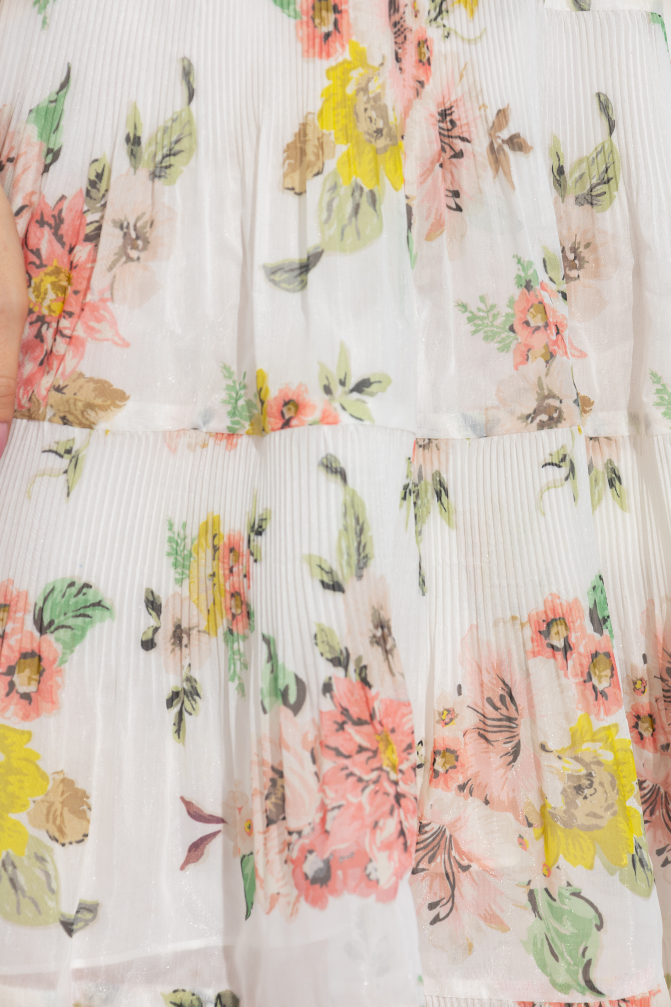 White Pleated dress with floral motif Zimmermann - Sneakers